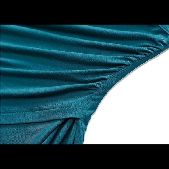 GUBERRY Women's Deep V Neck Sleeveless Unique Cross Wrap Sexy Slim Fit Tops ๐ - Picture 4 of 7